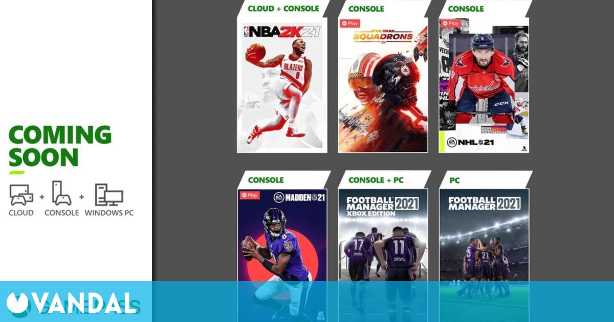 Xbox Game Pass recibe en marzo NBA 2K21, Football Manager 2021, Star Wars: Squadrons y más
