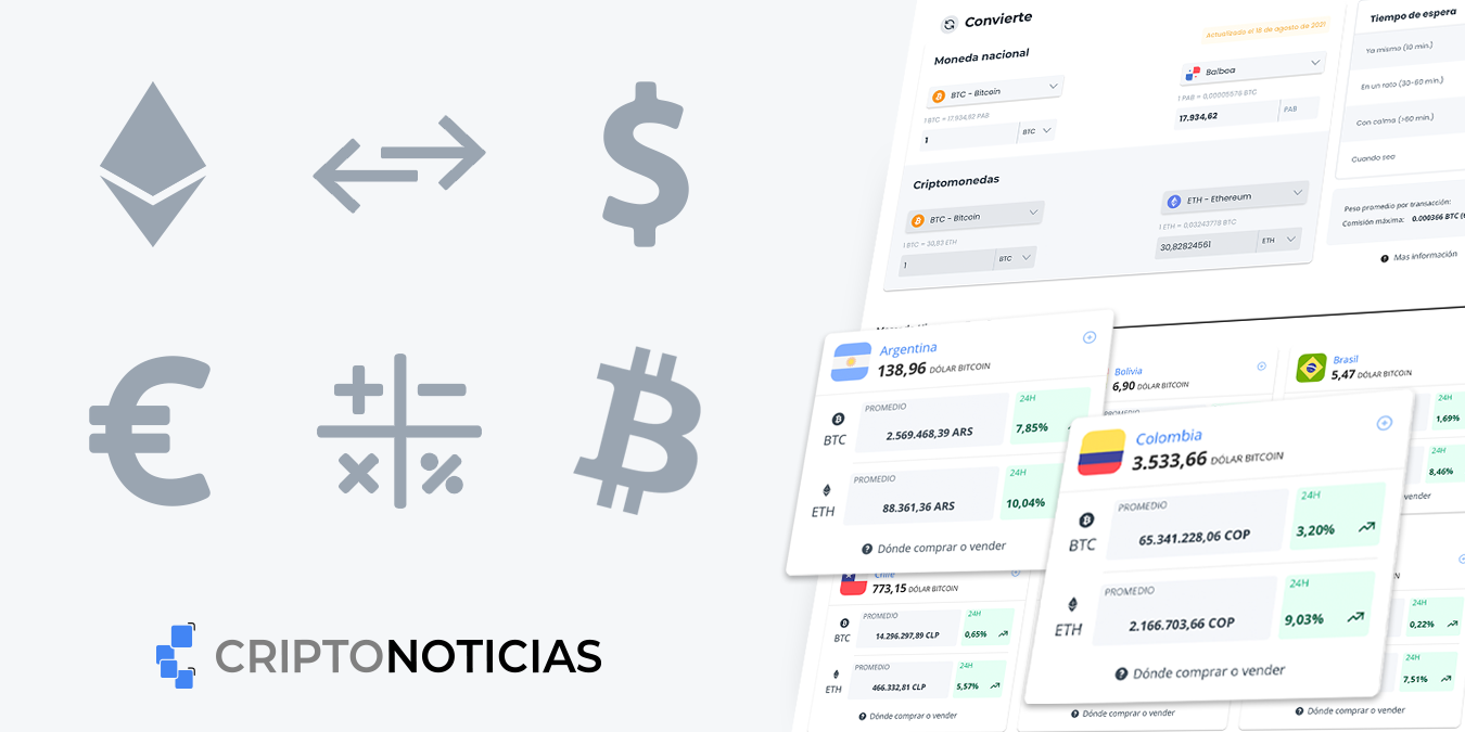 Precios de bitcoin y ethereum en moneda nacional