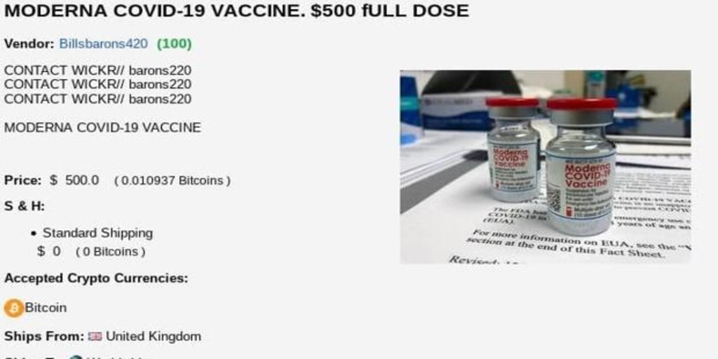 La ‘Dark Web’ se llena de ofertas para comprar vacunas falsas contra la Covid-19