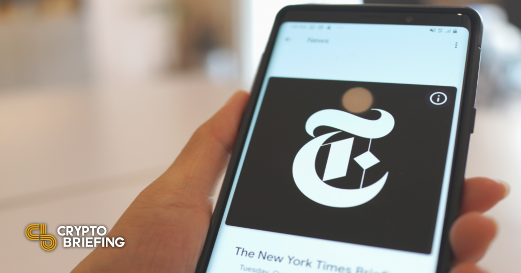 El escritor del New York Times convierte la última columna en NFT