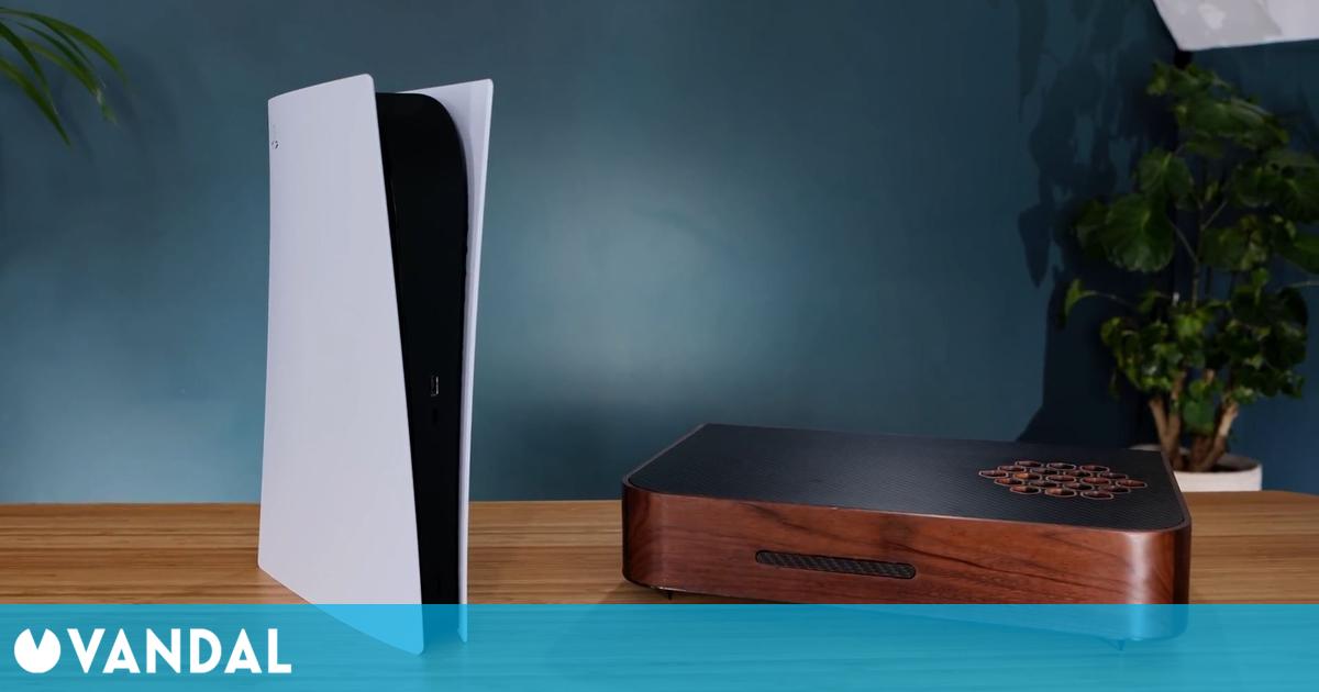 Crean una sorprendente PS5 personalizada con una cobertura de madera y un estilo retro