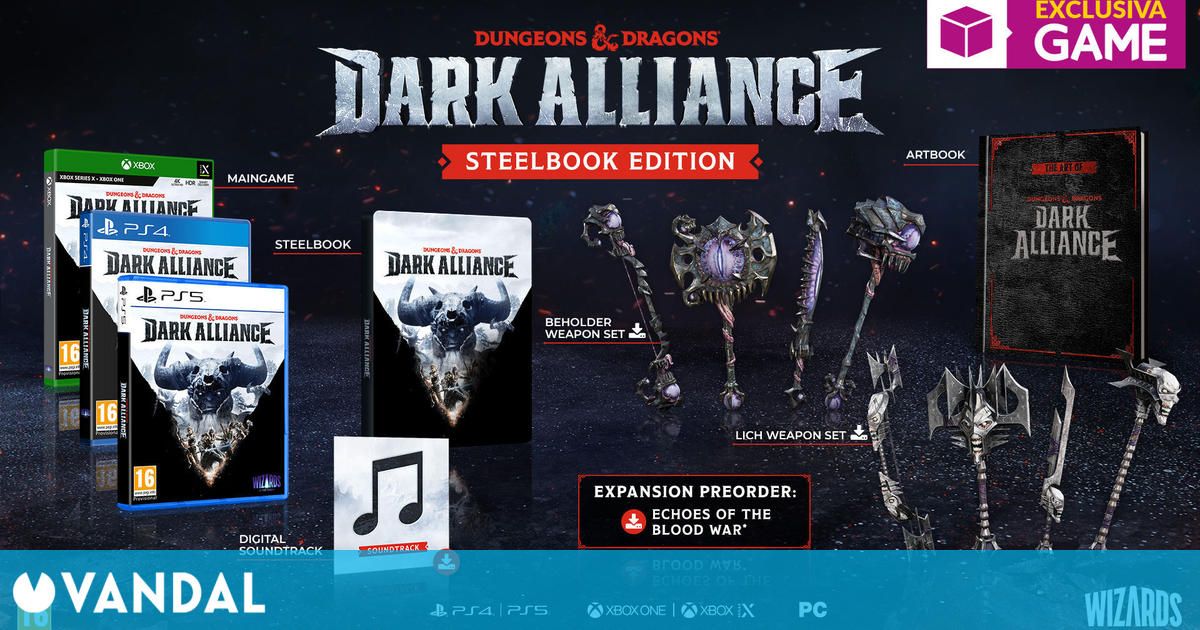 GAME España detalla la exclusiva Steelbook Edition de Dungeons & Dragons: Dark Alliance