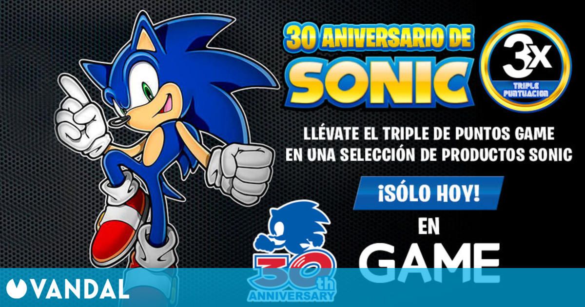GAME celebra el 30 aniversario de Sonic con el triple de puntos por cada compra de sus juegos