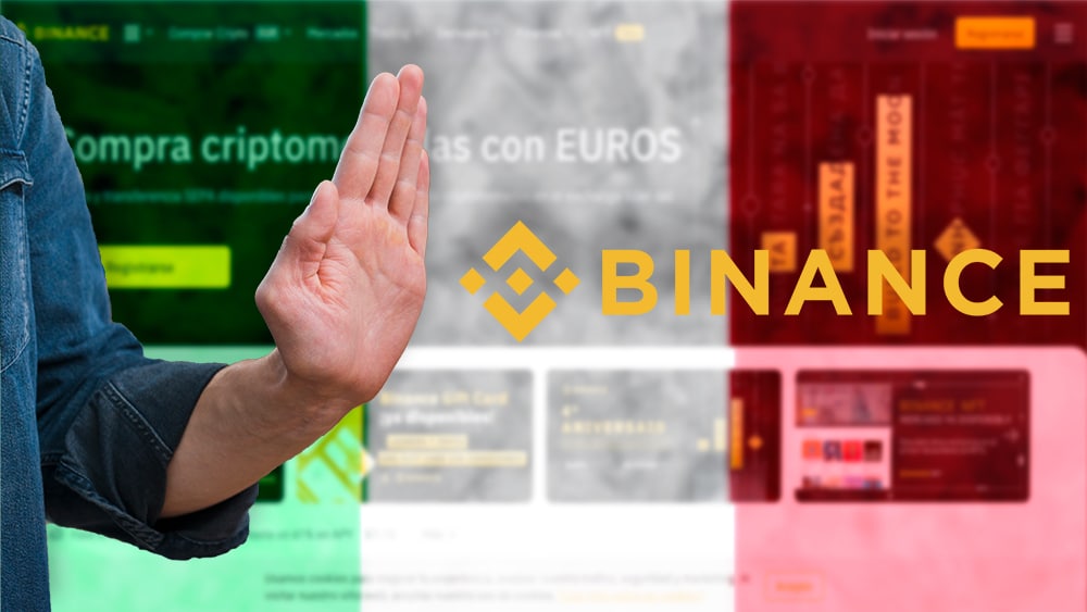 Binance tampoco puede operar en Italia, dice el regulador financiero italiano