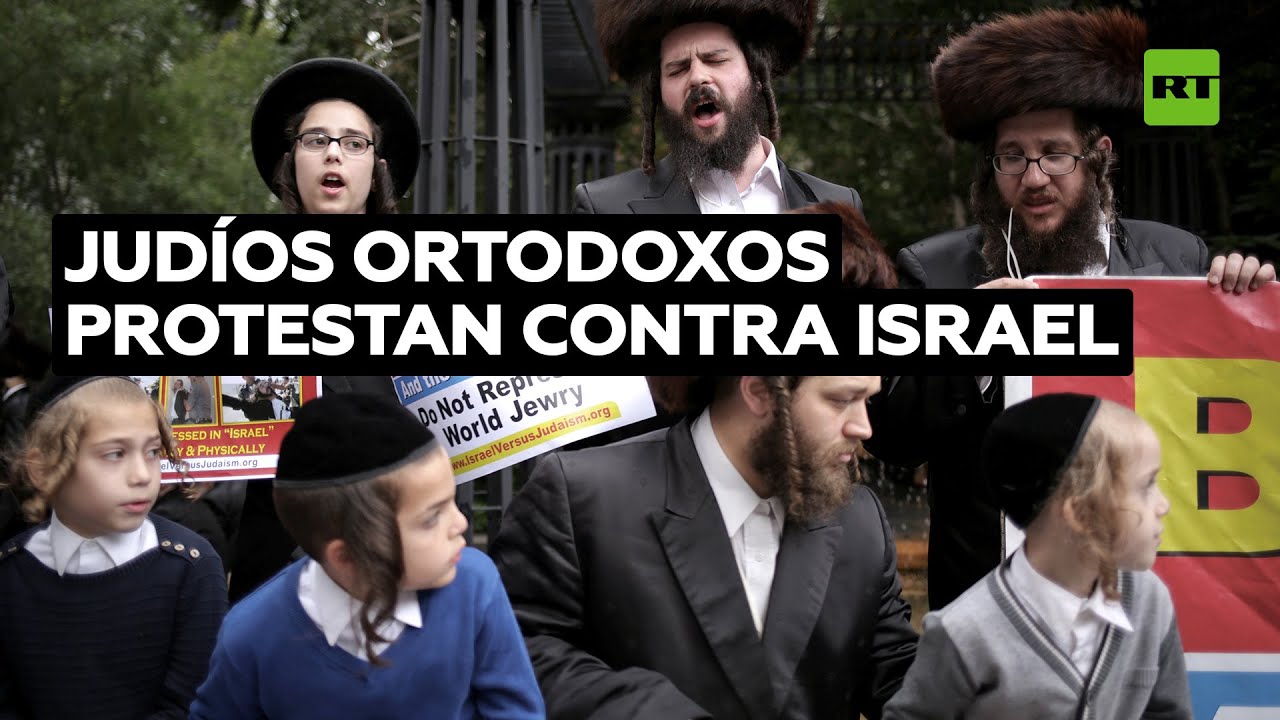 Judíos ortodoxos protestan en Nueva York contra el Estado de Israel