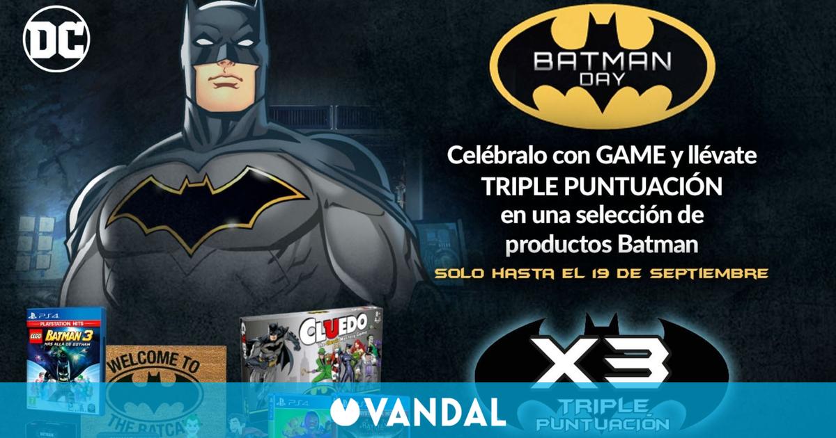 GAME celebra el Batman Day triplicando la puntuación de juegos y merchandising seleccionado
