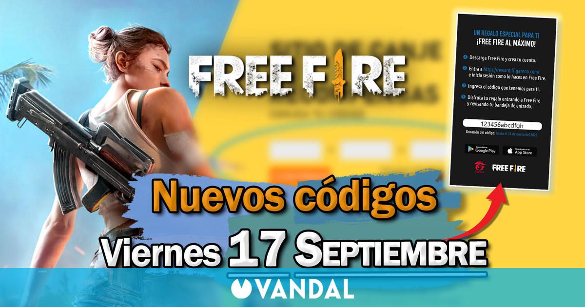 Free Fire: Códigos para hoy viernes 17 de septiembre de 2021 – Recompensas gratis