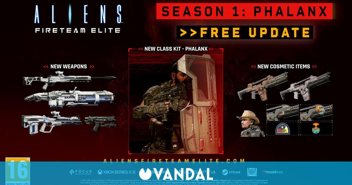Aliens: Fireteam Elite da la bienvenida a su temporada 1 con los Phalanx