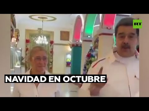 Nicolás Maduro adelanta los festejos navideños en el Palacio de Miraflores