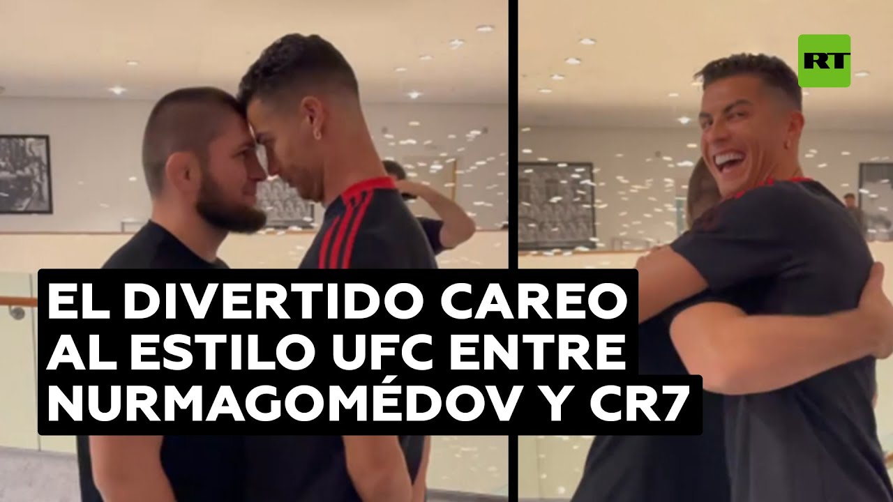 El divertido careo al estilo UFC entre Khabib Nurmagomédov y CR7 @RT Play en Español