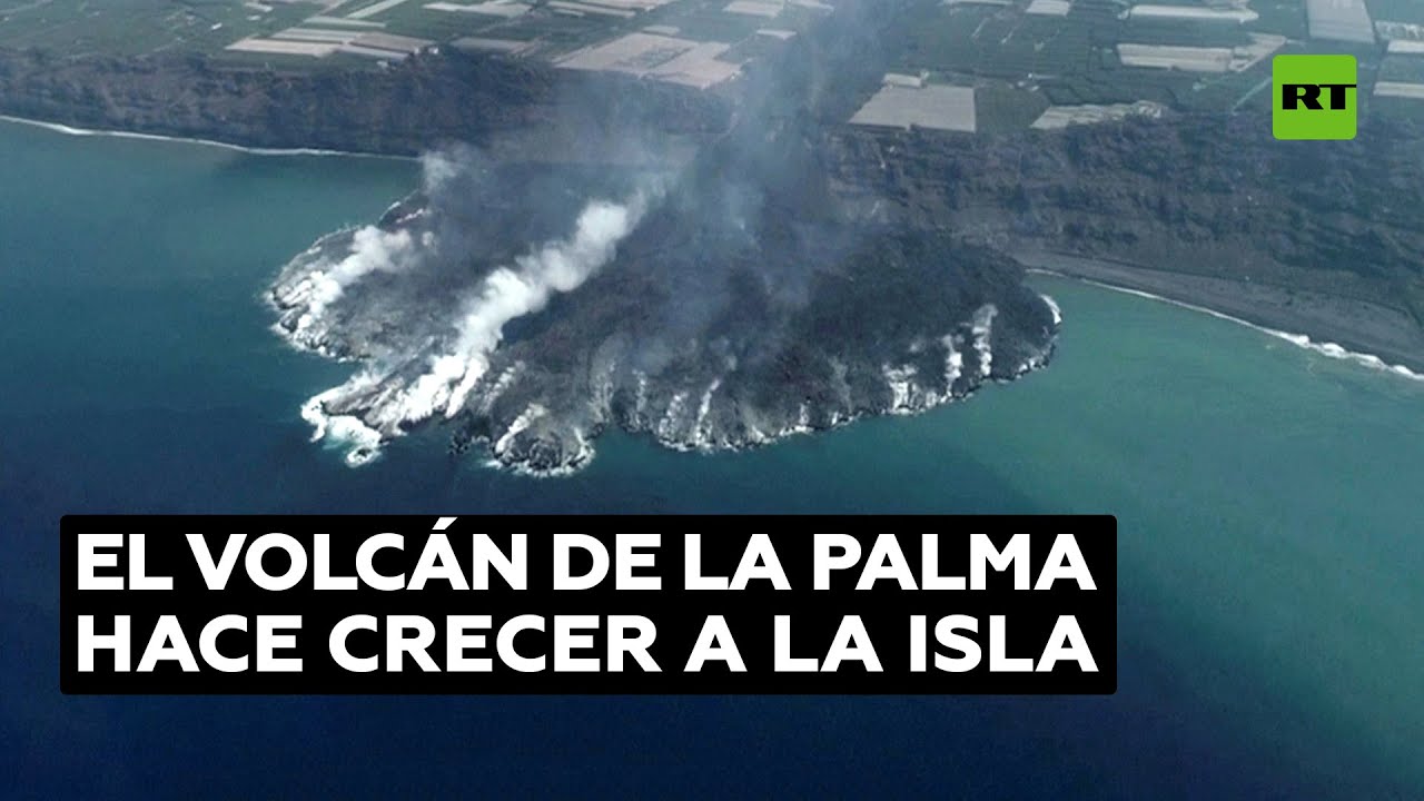 La lava del volcán español Cumbre Vieja aumenta el tamaño de la isla @RT Play en Español