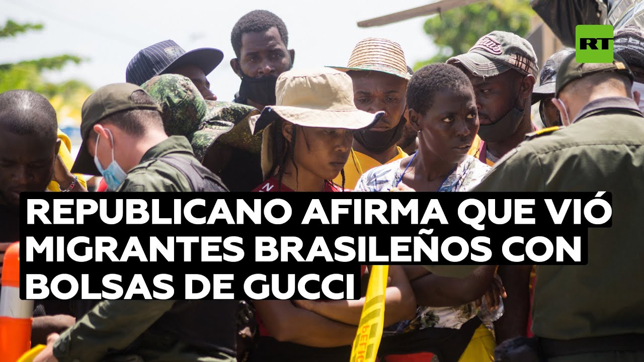 Senador republicano afirma que vió migrantes brasileños con bolsas de Gucci