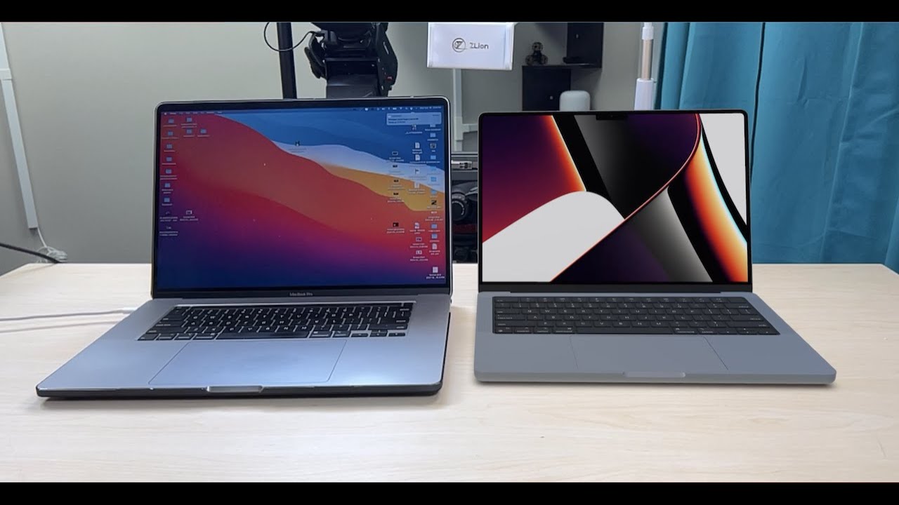 Macbook Pro 14" 2021 comparativa tamaño Macbook Pro 16" 2019