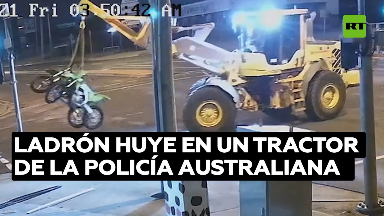 Persecución de un tractor en Australia luego de un robo frustrado @RT Play en Español