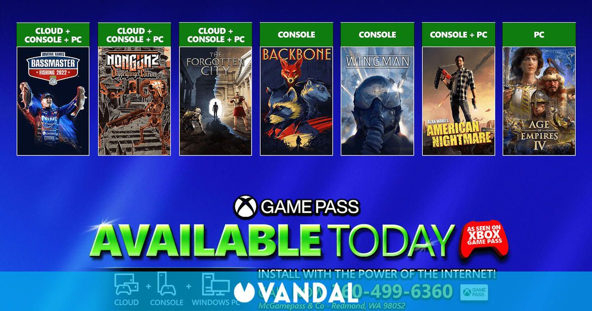 Xbox Game Pass añade 7 nuevos juegos: Age of Empires 4, The Forgotten City y más