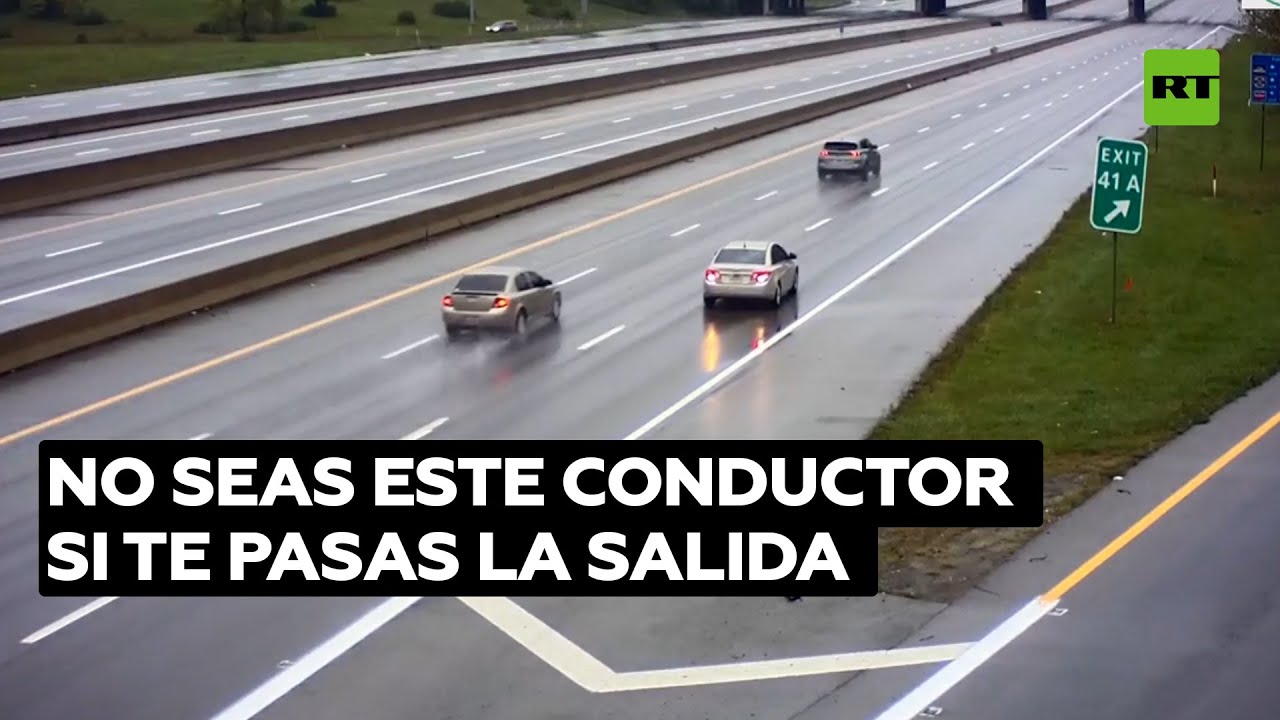 Una maniobra muy peligrosa en una autopista de Ohio resulta sin accidentes @RT Play en Español