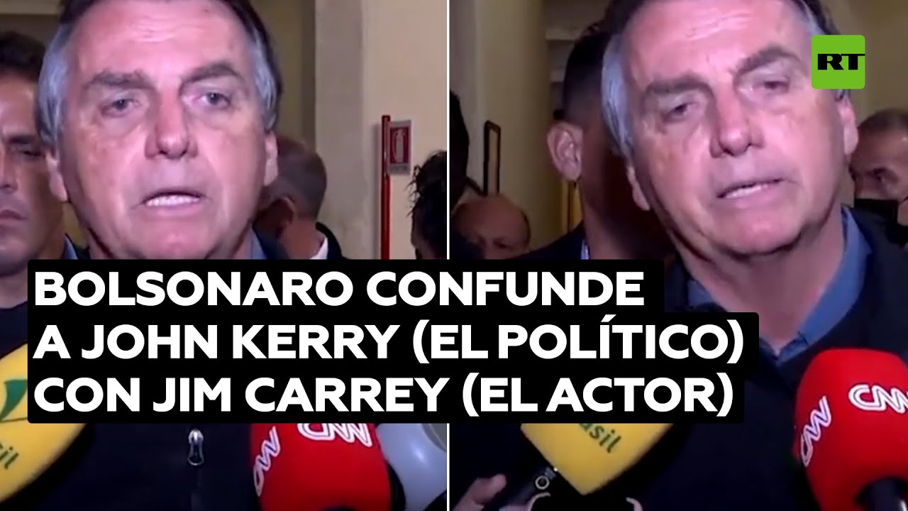 Bolsonarro confunde a Jhon Kerry con Jim Carrey