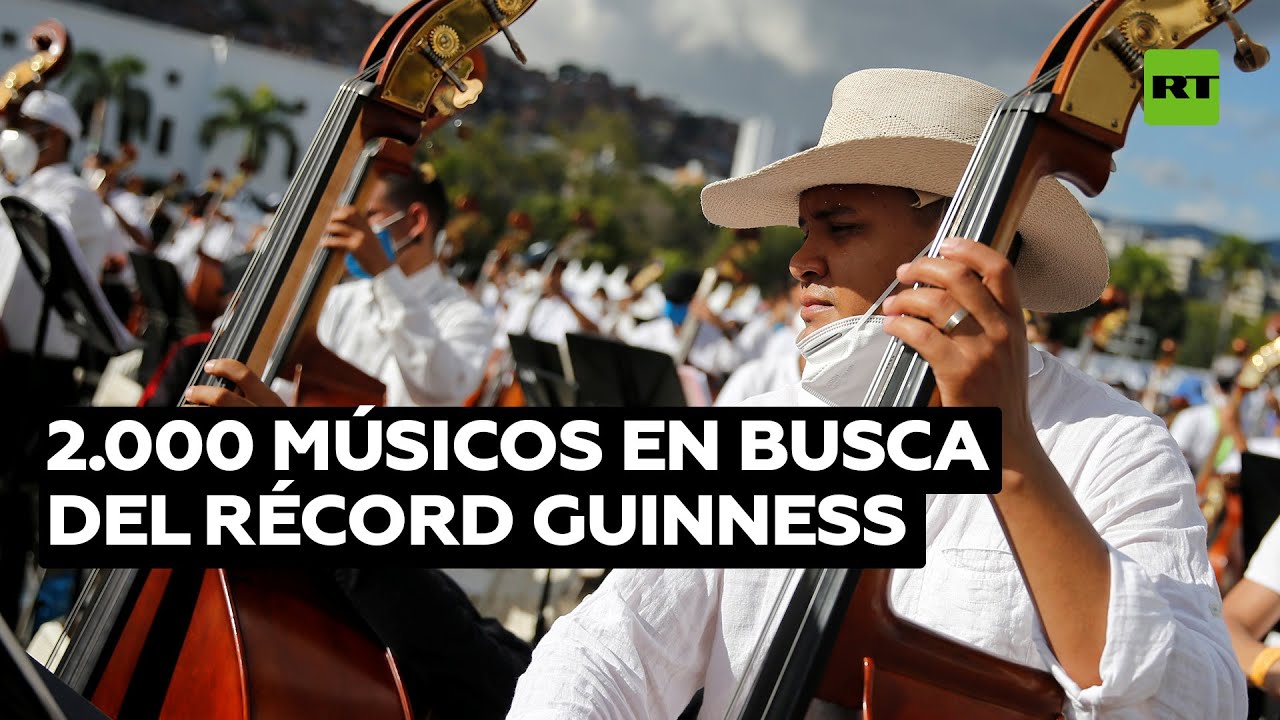 Músicos venezolanos buscan lograr un récord Guinness con la orquesta más grande del mundo