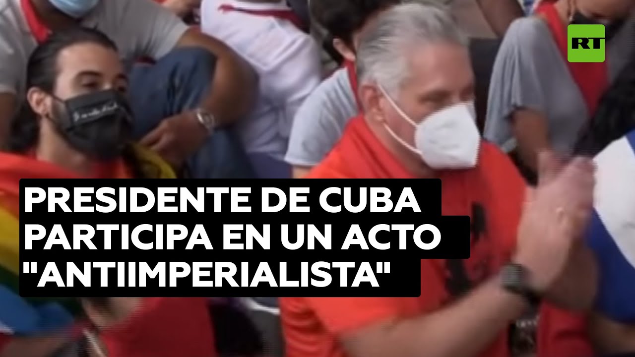 Díaz-Canel participa en un acto "antiimperialista" en el centro de La Habana