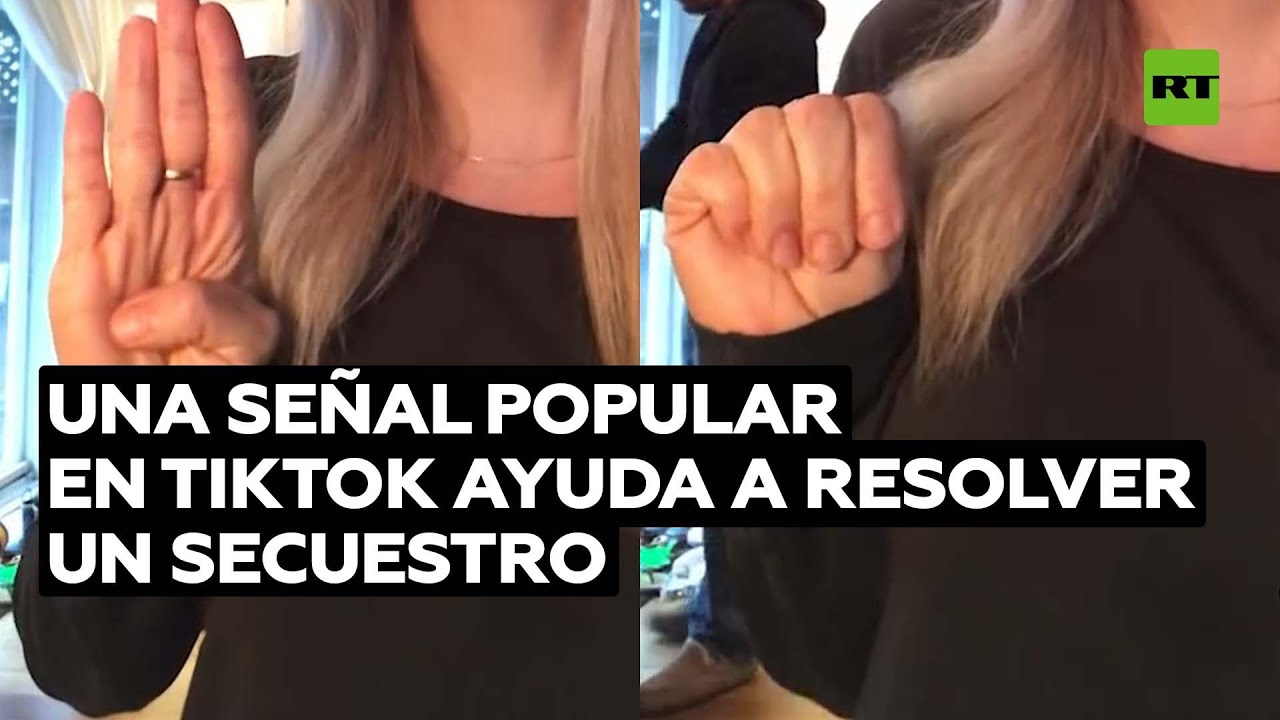 Joven es rescatada tras hacer señales de socorro popularizadas en TikTok @RT Play en Español