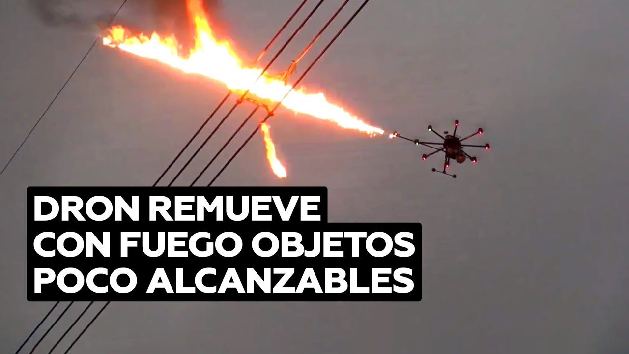 Dron que lanza llamas ayuda a trabajadores de mantenimiento @RT Play en Español