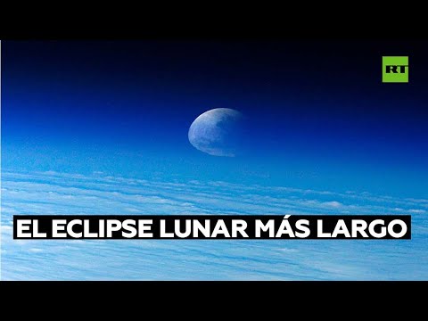 Así se vio el eclipse lunar más largo del siglo desde la Estación Espacial Internacional