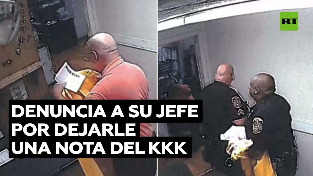 Policía afroamericano denuncia a su jefe por dejarle una nota del KKK @RT Play en Español