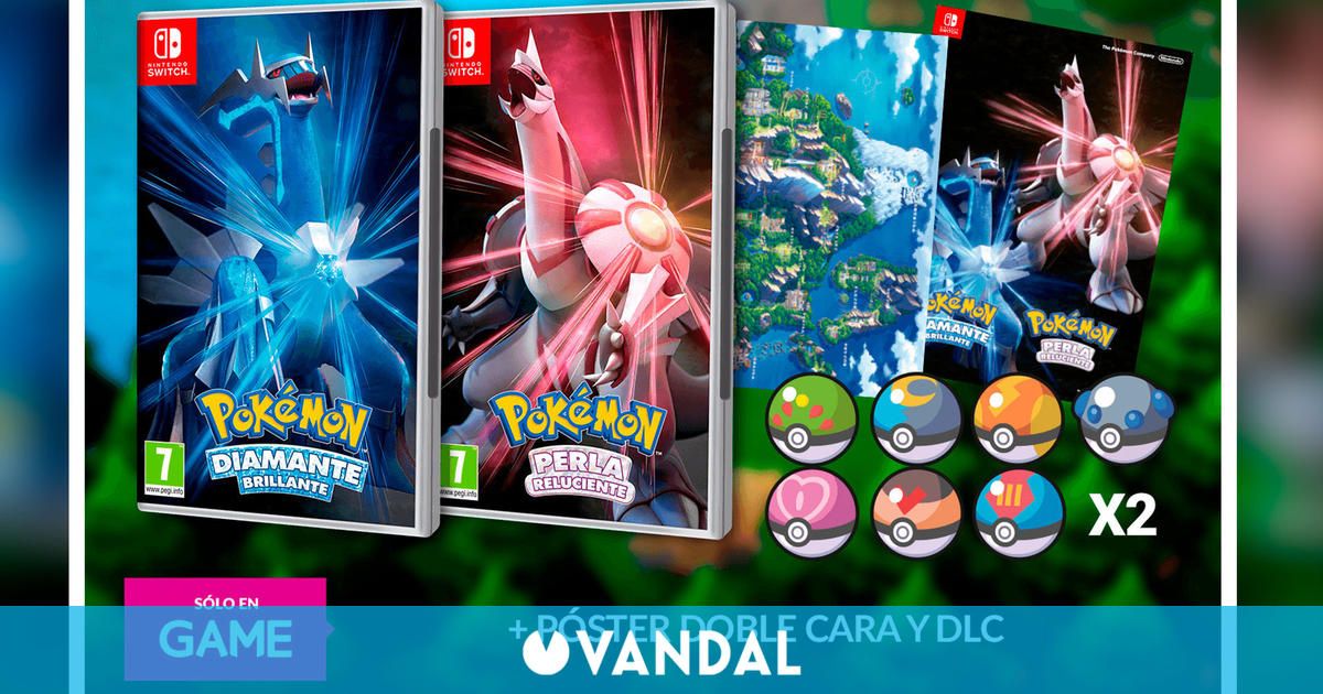 Reserva Pokémon Diamante Brillante / Perla Reluciente en GAME y llévate póster más DLC