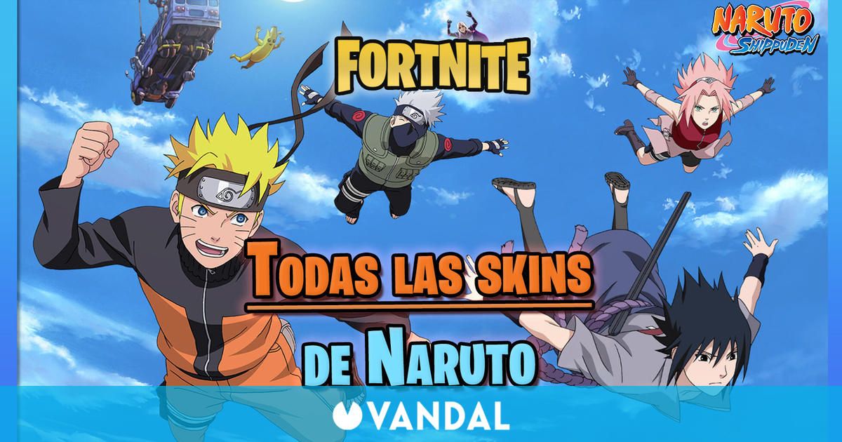 Fortnite: Ya disponibles las skins de Naruto, Sasuke, Sakura y Kakashi