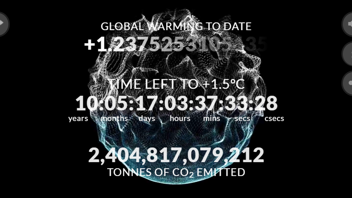 El reloj del cambio climático calcula que nos quedan 10 años