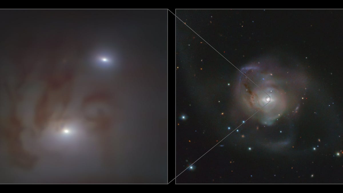 Astrónomos descubren dos agujeros negros supermasivos en rumbo de colisión