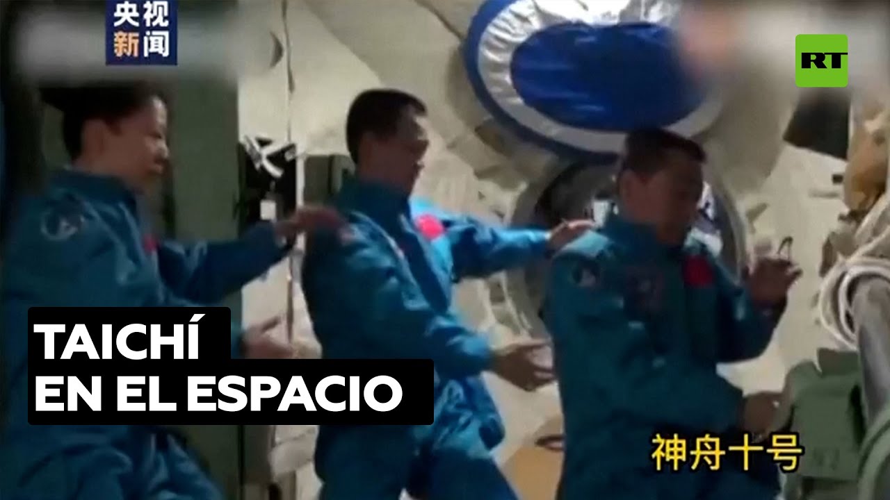 Astronautas chinos practican taichí en el espacio @RT Play en Español