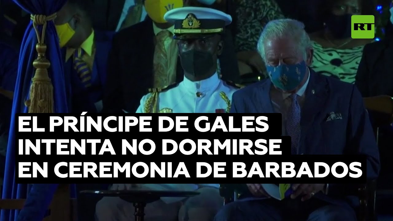 El príncipe de Gales, a punto de dormirse en la ceremonia de Barbados @RT Play en Español