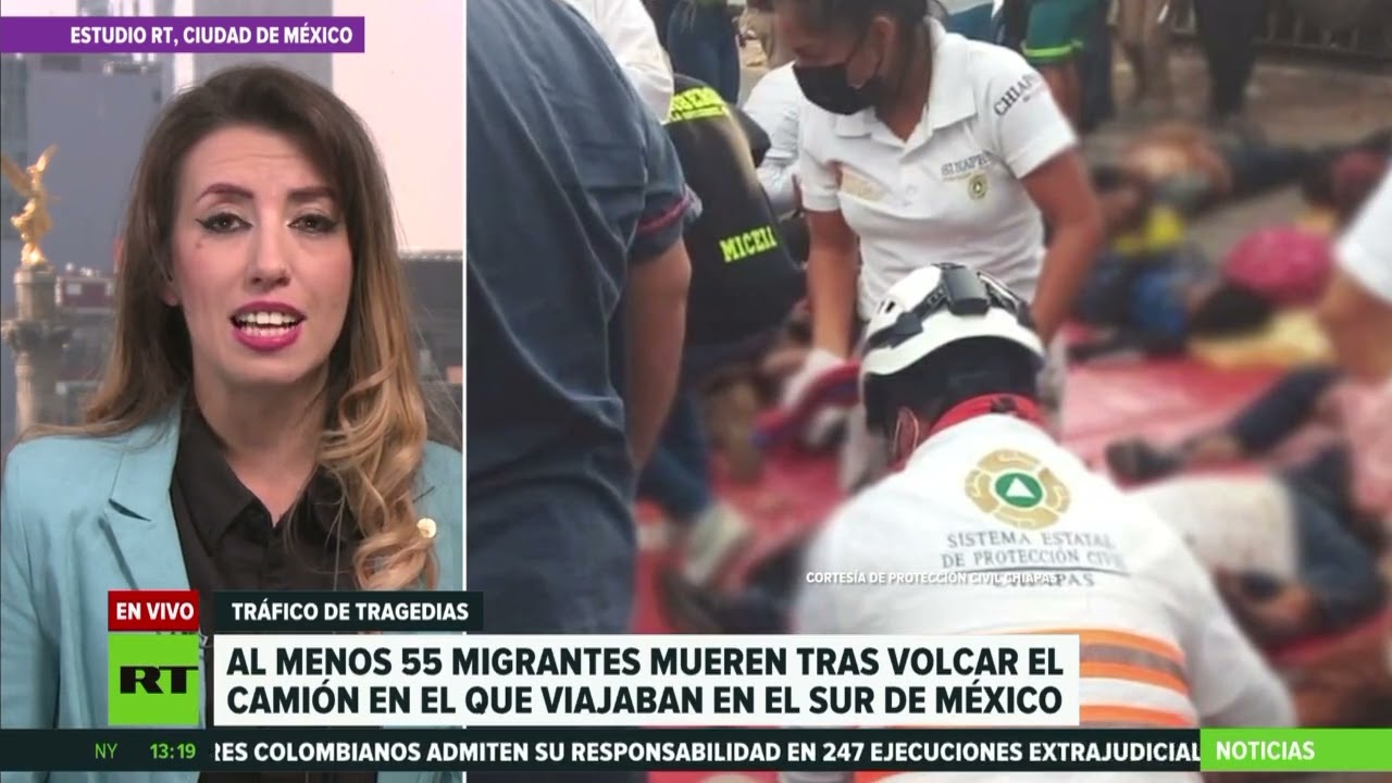 Mueren migrantes en México después de volcarse el camión que los transportaba