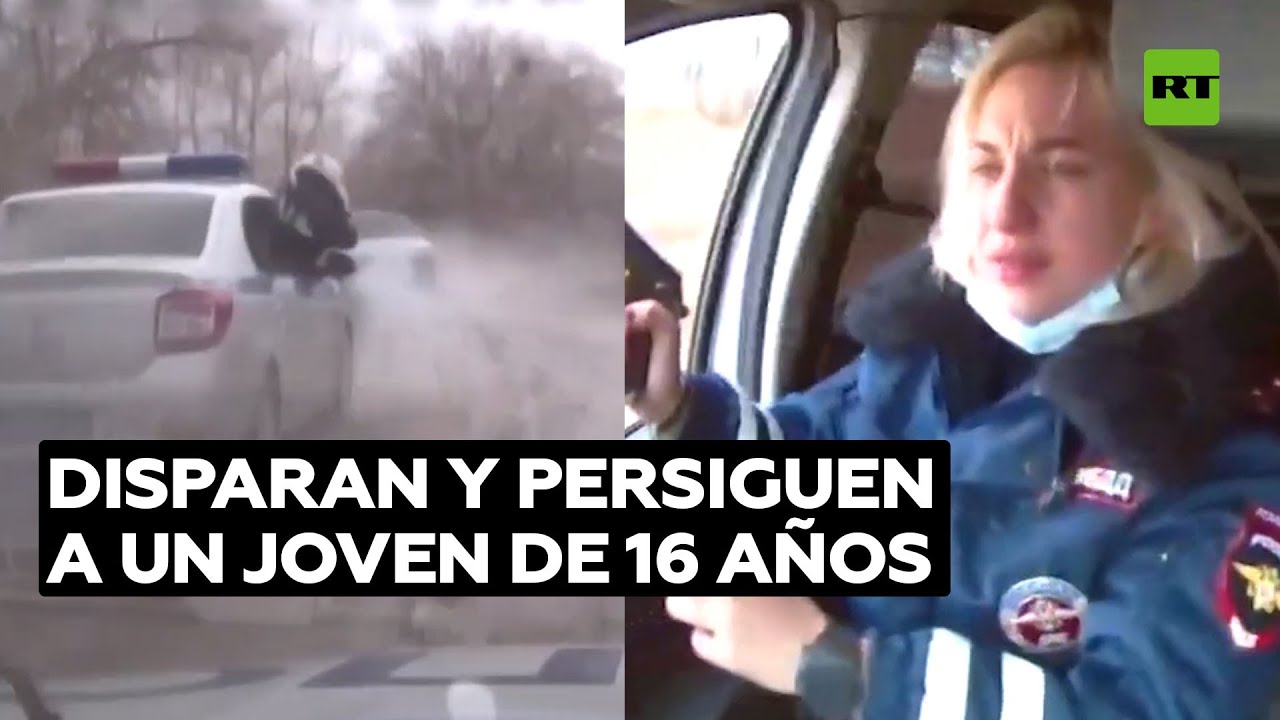 Una policía dispara al coche que perseguían y que conducía un joven de 16 años @RT Play en Español