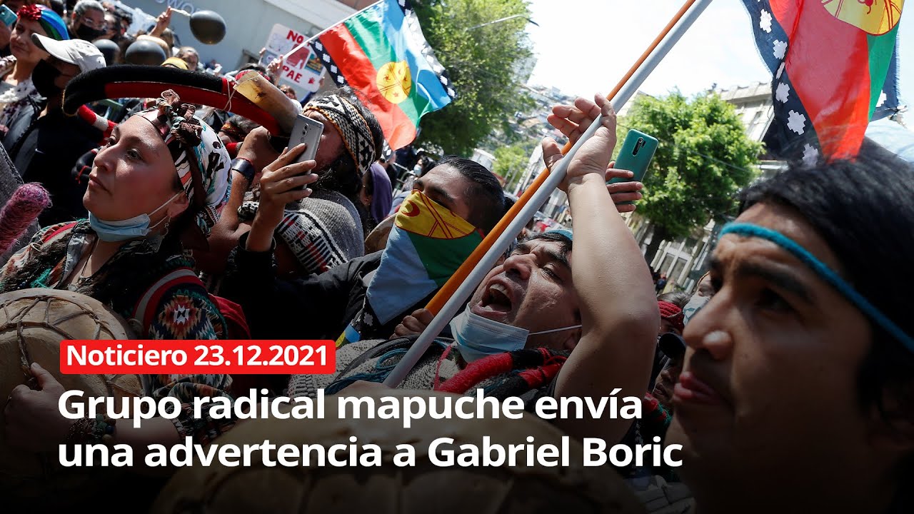 NOTICIERO RT 23/12/2021 – Grupo radical mapuche envía una advertencia a Gabriel Boric