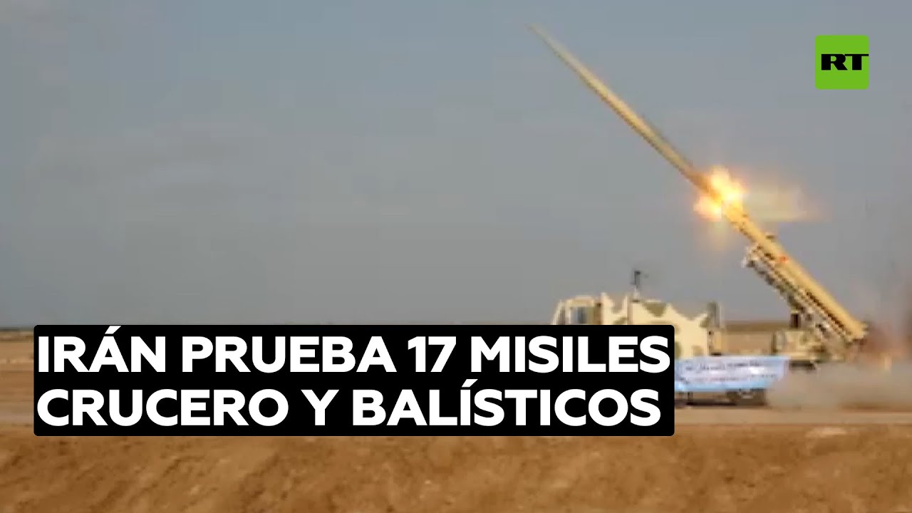 Irán prueba el lanzamiento de 17 misiles crucero y balísticos