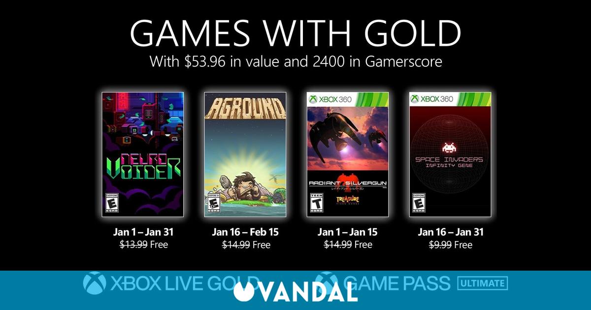 Estos son los juegos gratis con Xbox Live Gold para enero de 2022