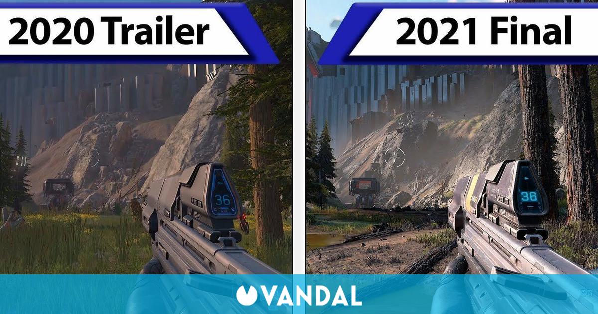 Comparan los gráficos del gameplay de Halo Infinite en 2020 con la versión final