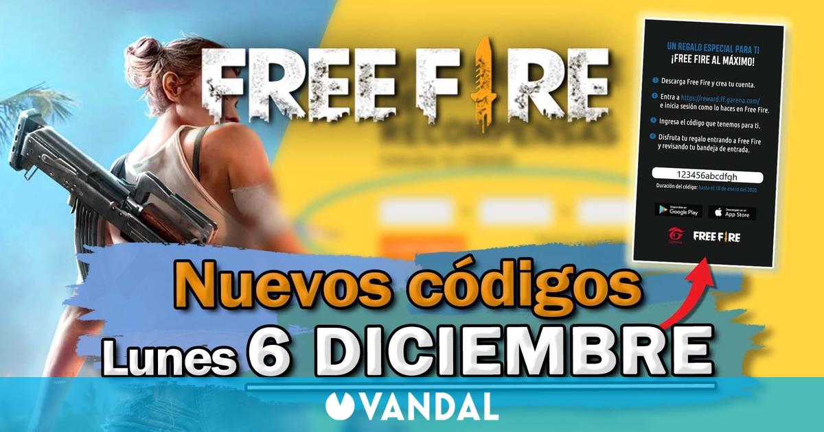 Garena Free Fire: Códigos para hoy lunes 6 de diciembre de 2021 – Recompensas gratis