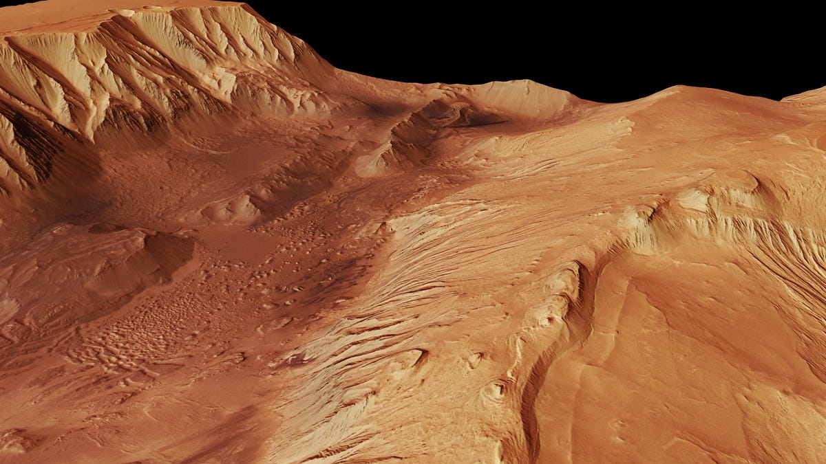 El gran cañón de Marte podría estar lleno de agua