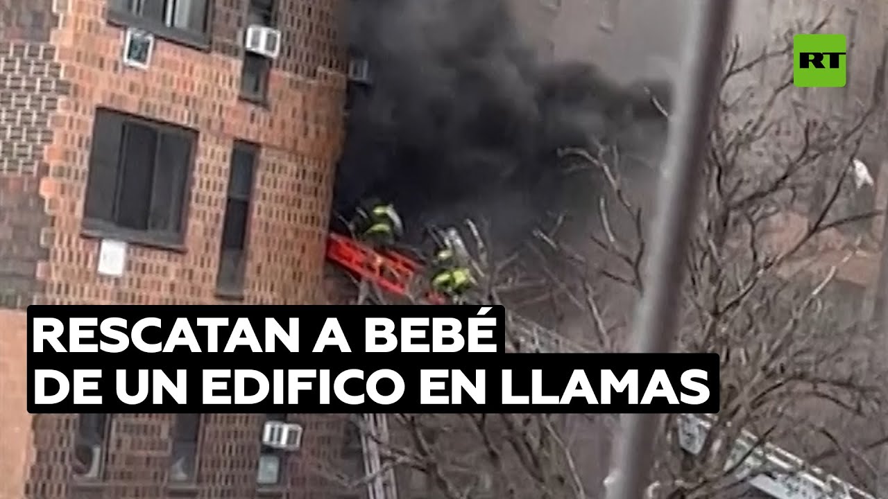 Salvan a un bebé del incendio de un edificio en Nueva York