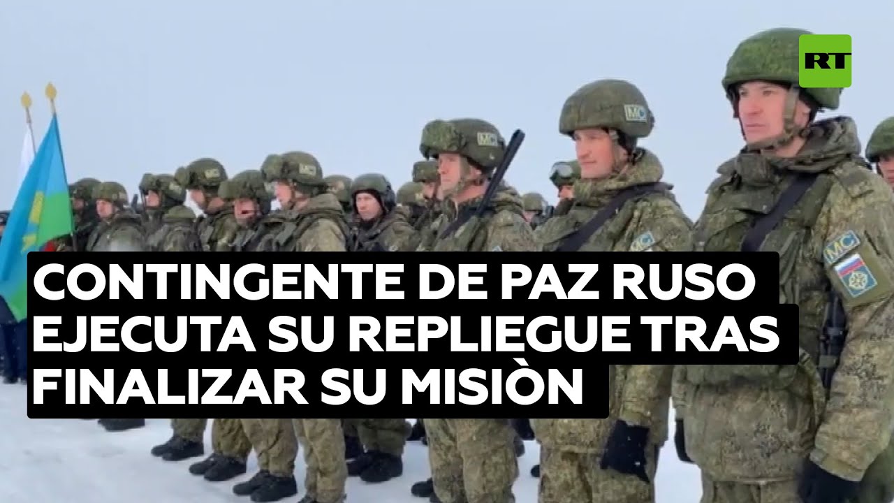 Fuerzas de paz rusas se repliegan tras finalizar exitamente su misiòn en Kazajistán