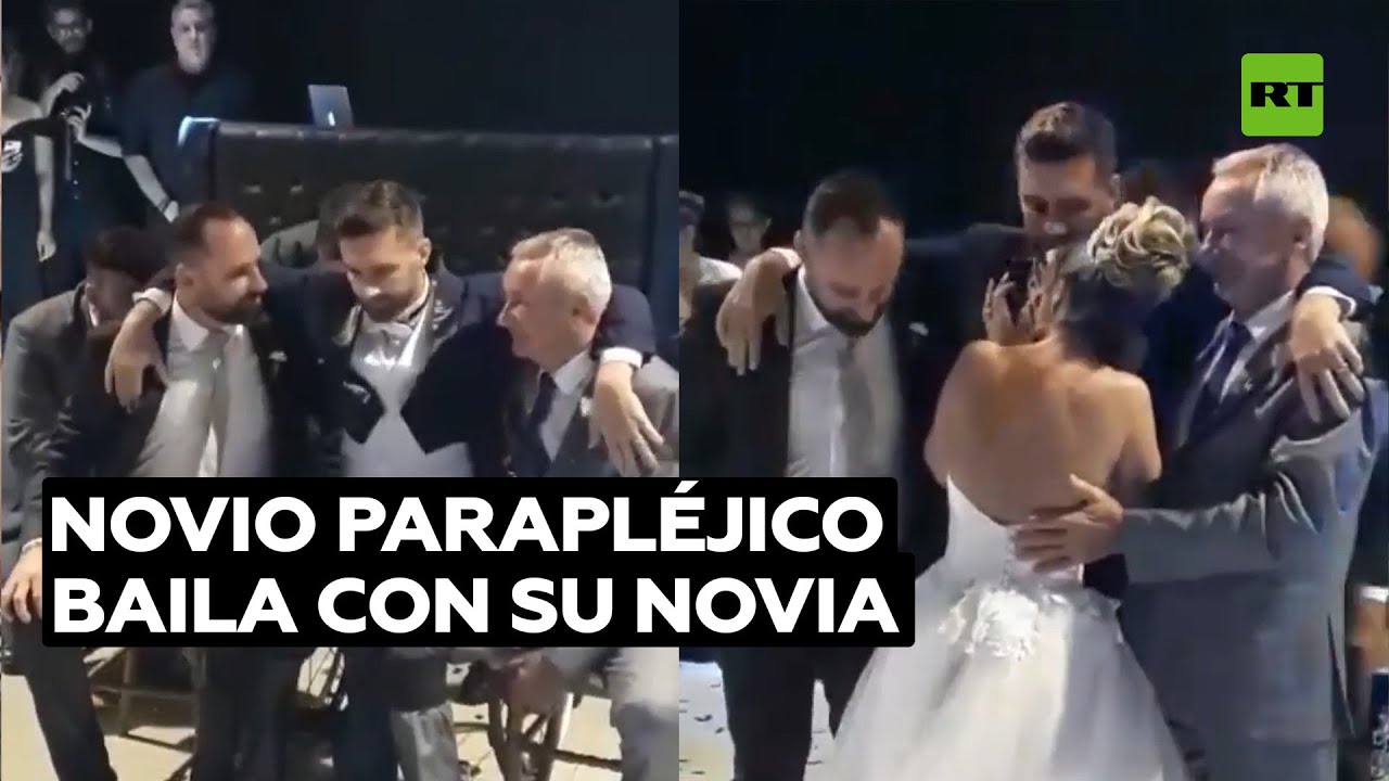 Ayudan a un novio en silla de ruedas a bailar por primera vez con su novia @RT Play en Español