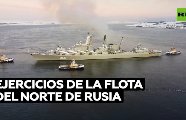 Buques de guerra de la Flota del Norte de Rusia zarpan de sus bases para realizar ejercicios