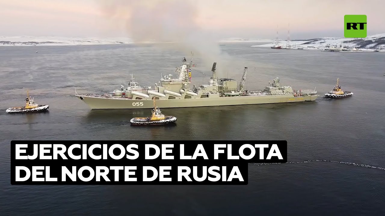 Buques de guerra de la Flota del Norte de Rusia zarpan de sus bases para realizar ejercicios