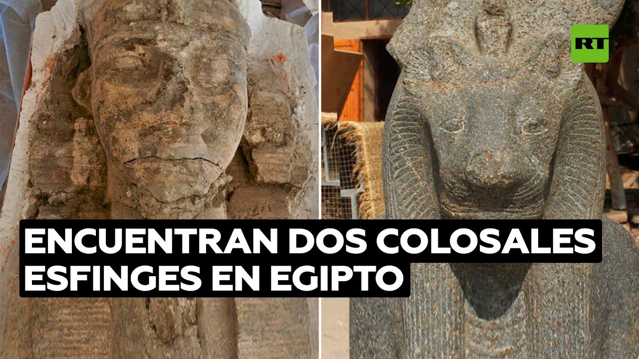Hallan dos colosales esfinges en un templo egipcio de más de 3.000 años @RT Play en Español
