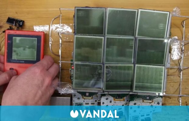 Crean una pantalla gigante de Game Boy a partir de 9 pantallas LCD pequeñas