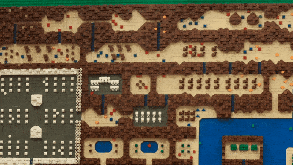 Recrea el mapa de Zelda al completo con 25000 piezas de Lego