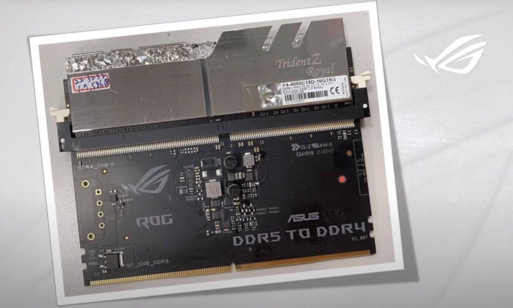 ASUS muestra un convertidor de DDR5 a DDR4